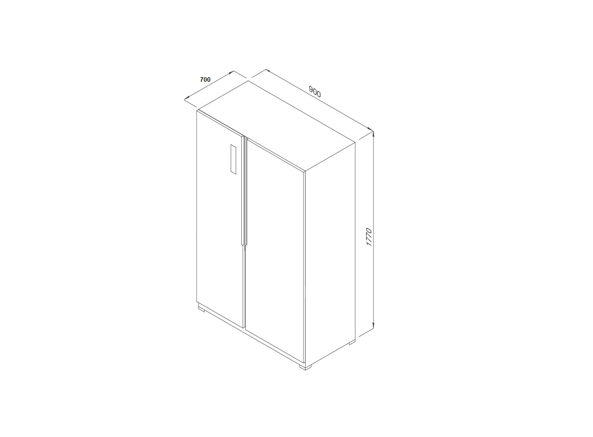 Tủ lạnh Side by side Malloca MF-521SBS