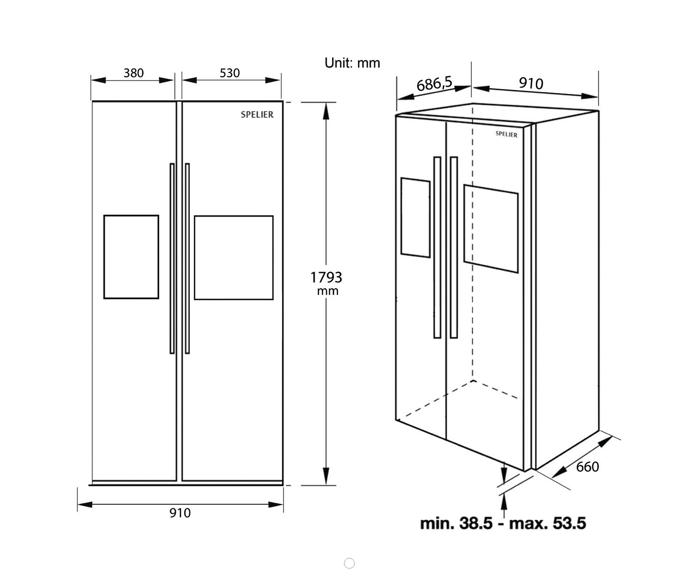 Tủ lạnh Spelier SP 535BCD